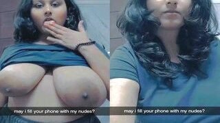 Desi Girl Showing own Cute Big Boobs Viral Sex MMS