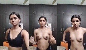 Hot Desi Girl Shows Boobs and Kissing viral mms xxx
