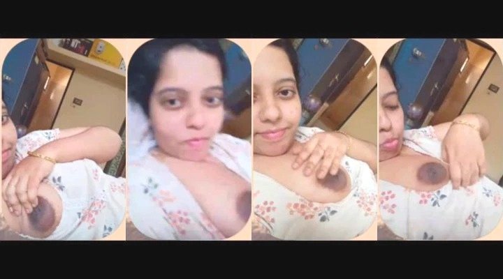 Desi Mallu Bhabhi Play With Her Boob viral mms xxx